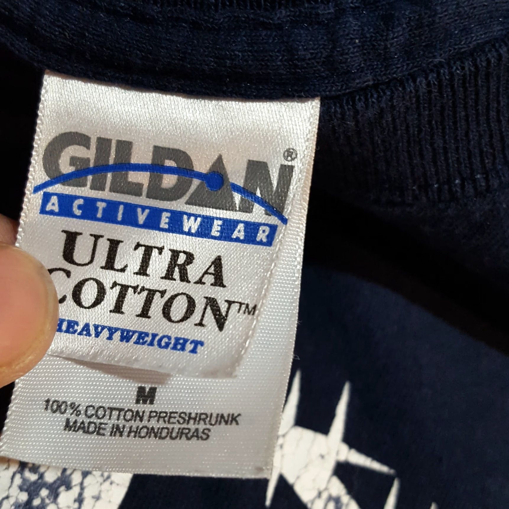 Gildan VINTAGE Gildan Peace Love & Jesus Distressed T-Shirt Men's Medium Navy Blue 90s Retro Casual Short Sleeve Y2K Size US M / EU 48-50 / 2 - 5 Thumbnail