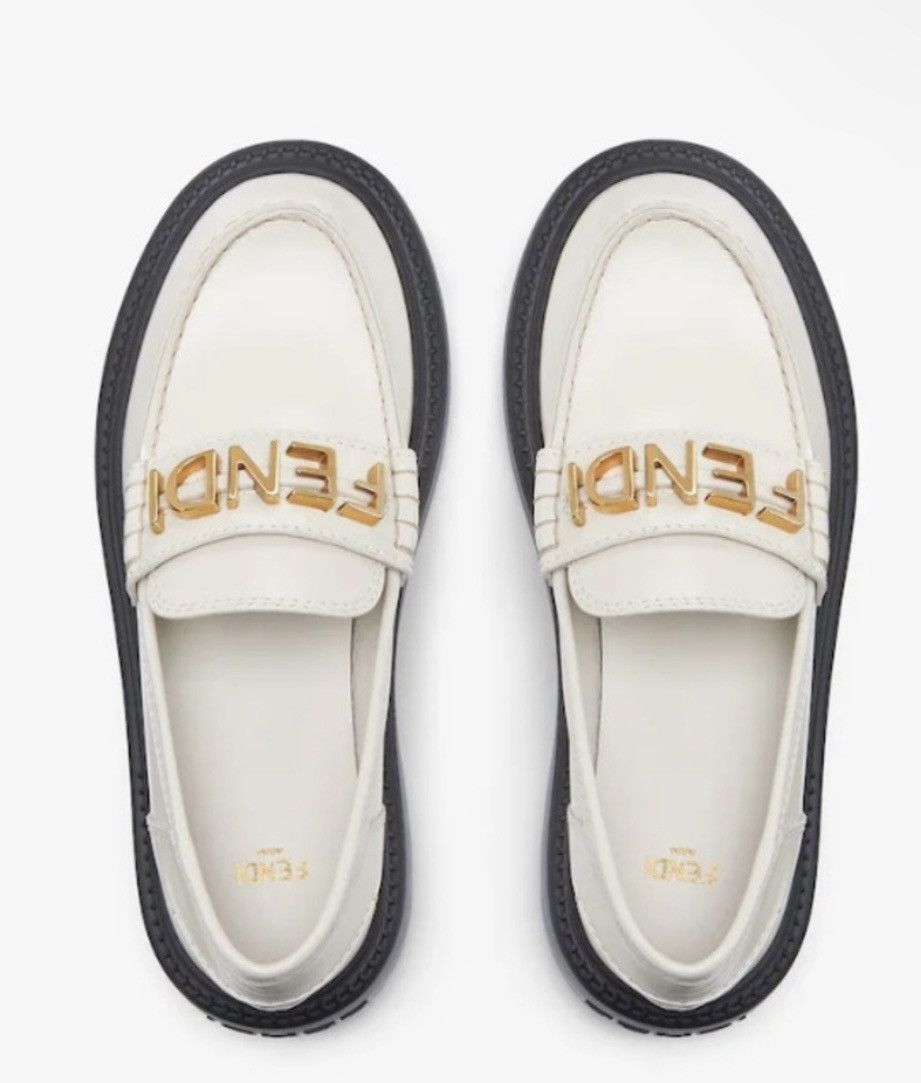 Fendi FENDI Vitello Abrasivato Fendigraphy 50mm Loafers Size US 8 / IT 38 - 1 Thumbnail
