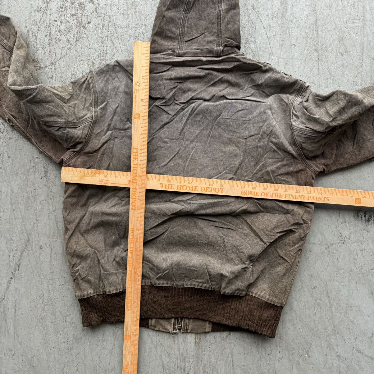 Carhartt × Vintage Vintage Carhartt Brown Faded Distressed Jacket Hooded Size US M / EU 48-50 / 2 - 5 Thumbnail