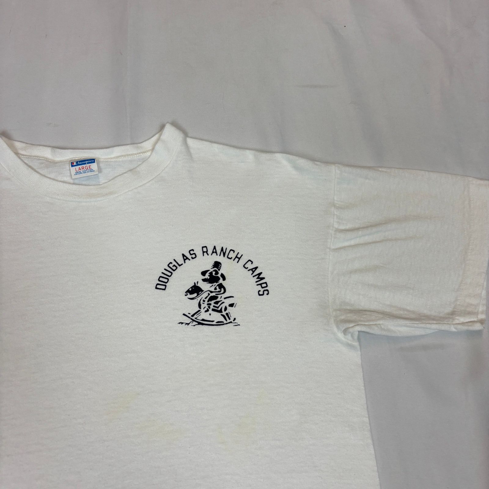 Champion Vintage 70s Champion Blue Bar Tee Shirt Men's L Size US L / EU 52-54 / 3 - 2 Thumbnail