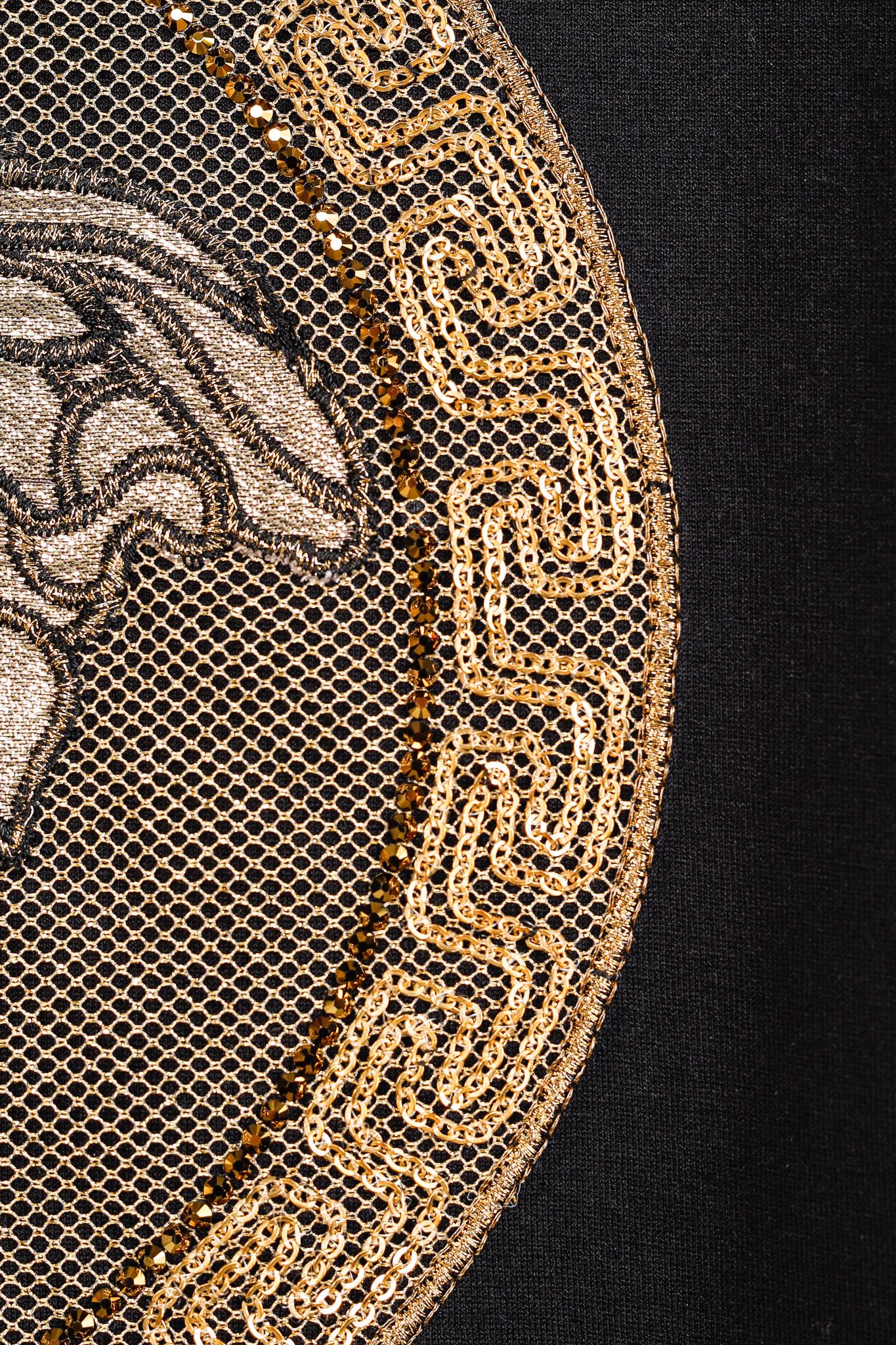 Versace Versace Cotton Jersey Rhinestone & Chainlink Medusa Tee Size L / US 10 / IT 46 - 7 Thumbnail