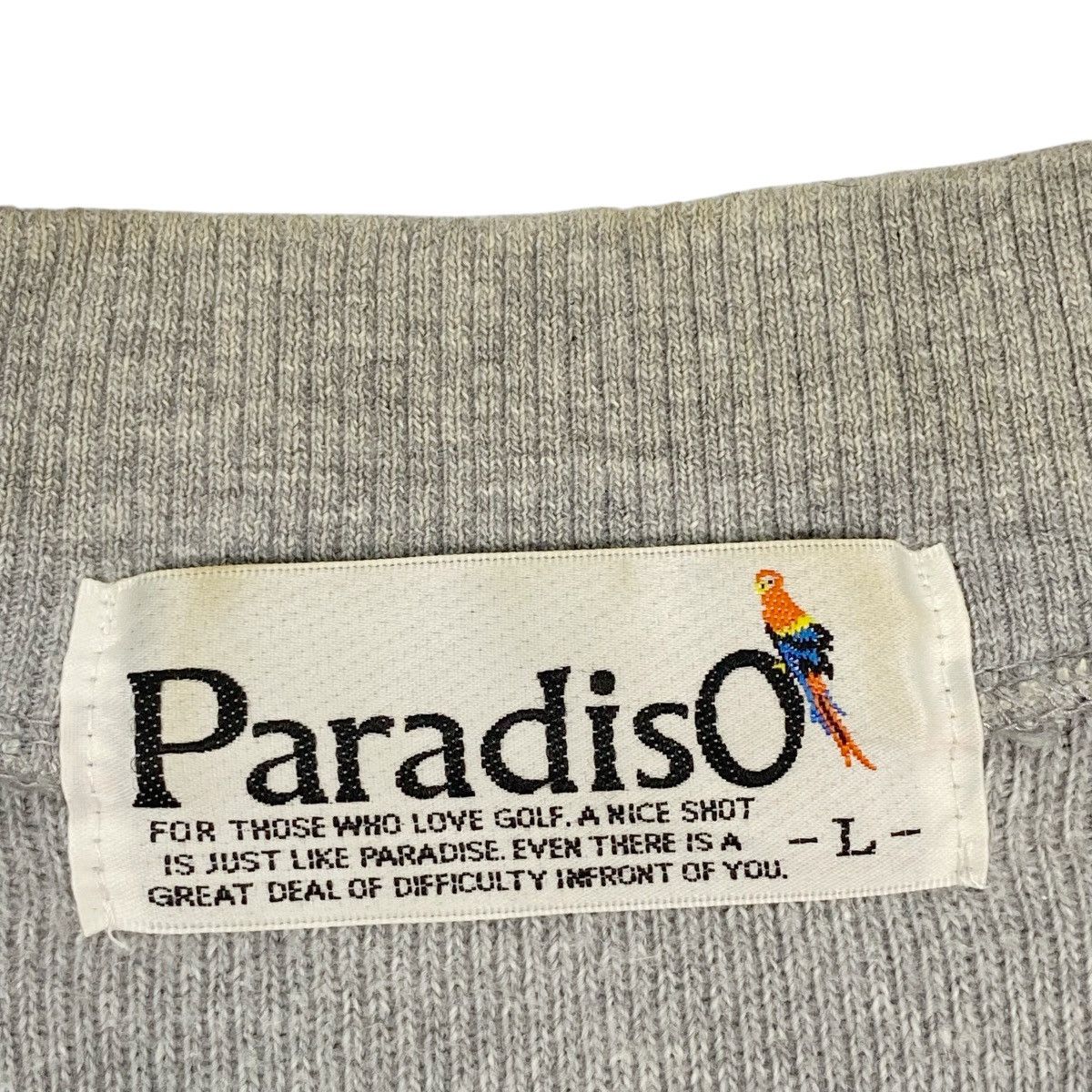Vintage Vintage Paradiso Half Zip Sweatshirt Crewneck Grey Size L Size US L / EU 52-54 / 3 - 6 Thumbnail