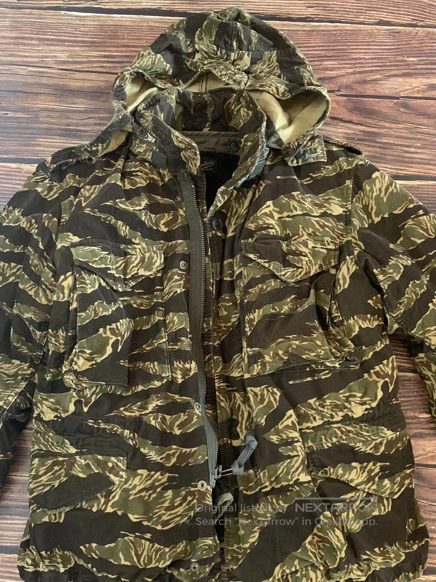 Tenderloin Tiger Stripe Cotton Jacket with Removable Liner. Size US S / EU 44-46 / 1 - 2 Thumbnail