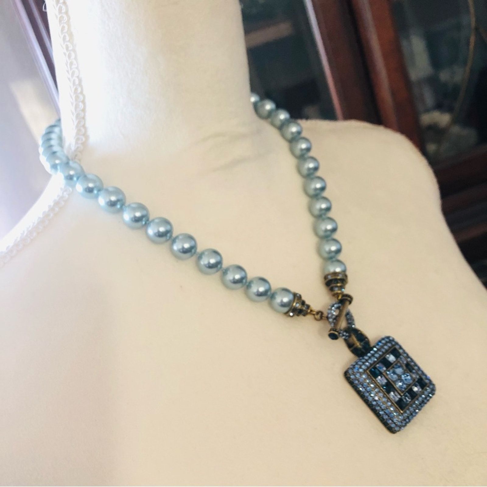 Jewelry Heidi Daus Tantalizing cool mint glass Pearl necklace Size ONE SIZE - 4 Thumbnail