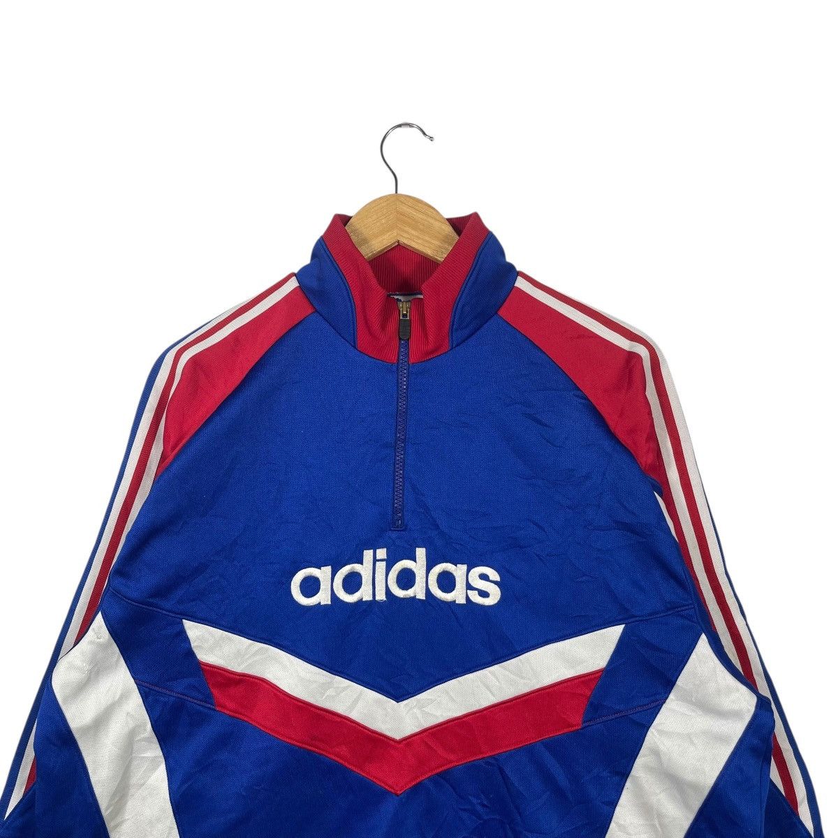Adidas Vintage Adidas Big Logo Half Zip Track Top Pullover Jacket Size US XL / EU 56 / 4 - 2 Thumbnail