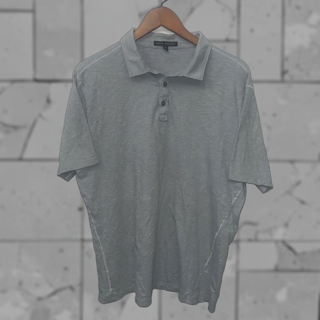 Vintage Robert Barakett Polo Shirt Mens XL Gray Classic Collar Short Sleeve Polo Size US XL / EU 56 / 4 - 1 Thumbnail