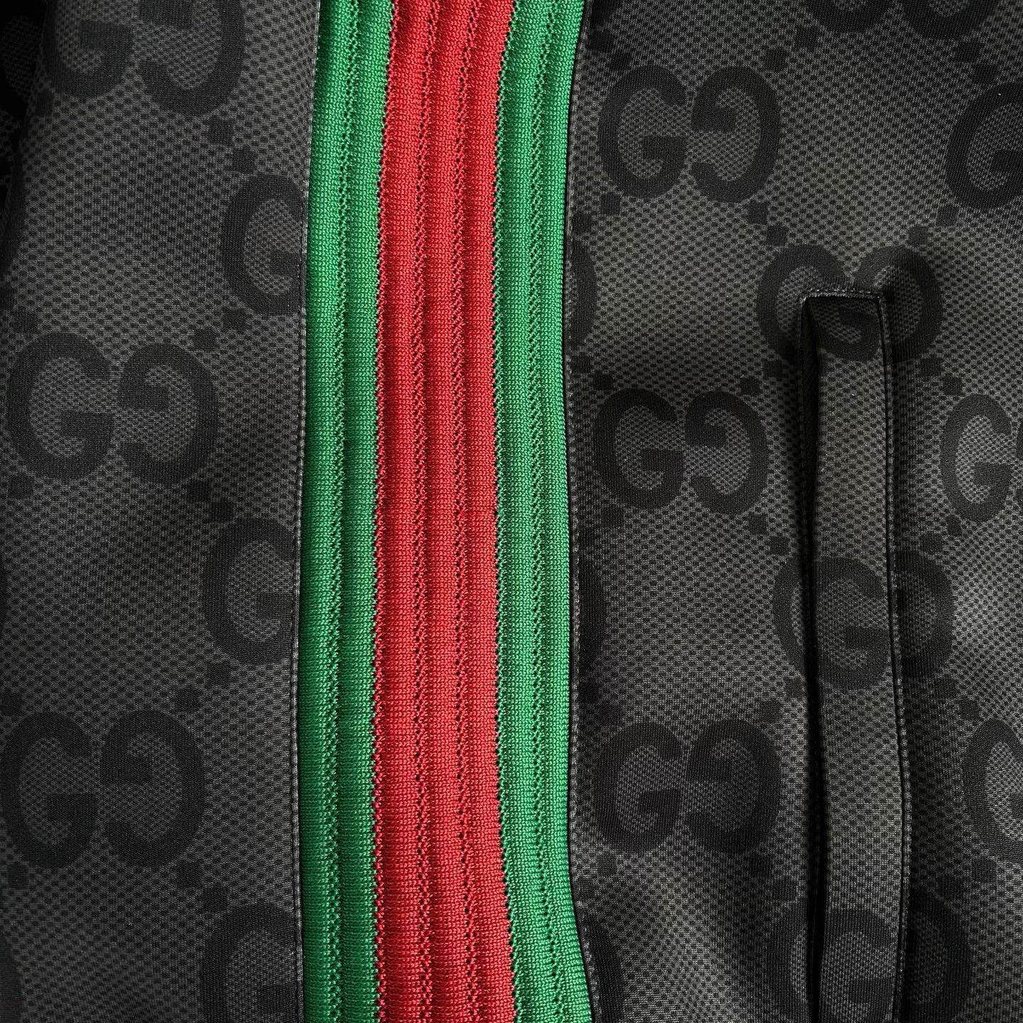Gucci Gucci 24PF Men's Black Logo Allover Zip Hooded Jkt Size US S / EU 44-46 / 1 - 7 Thumbnail