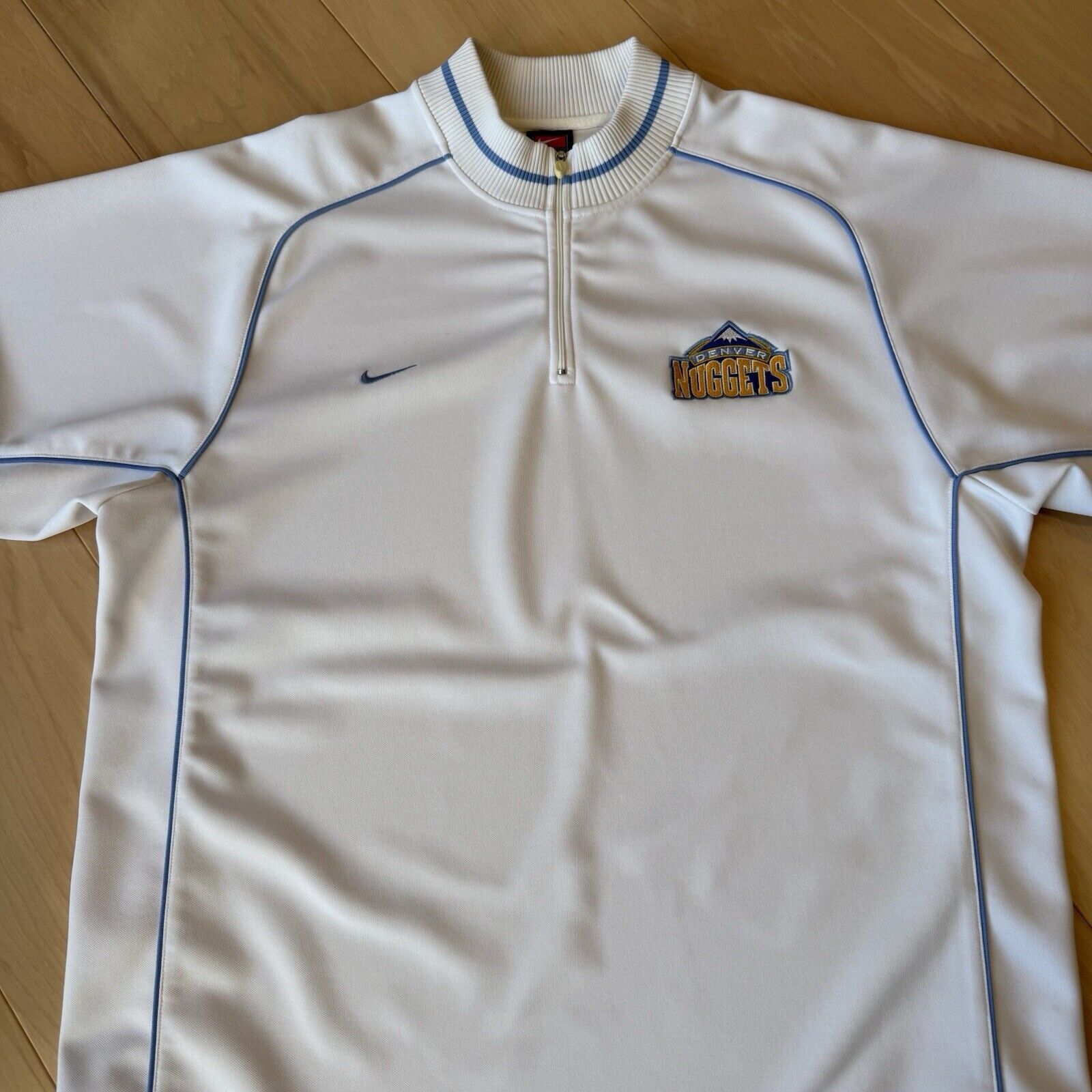 Nike × Vintage Vintage Denver Nuggets Shooting Shirt M Y2K Nike Warm Ups Size US M / EU 48-50 / 2 - 3 Thumbnail
