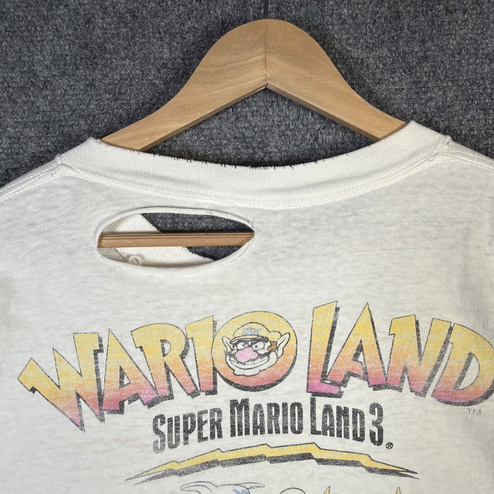 Nintendo Vintage Super Mario World 3 Shirt XL White 90s Wario Cartoon Size US XL / EU 56 / 4 - 11 Thumbnail