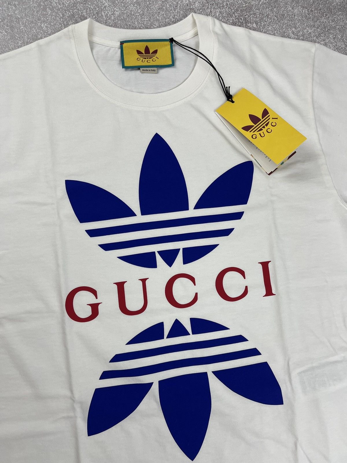 Adidas × Gucci Adidas x Gucci Cotton Jersey T-Shirt White Size S Size US S / EU 44-46 / 1 - 4 Thumbnail