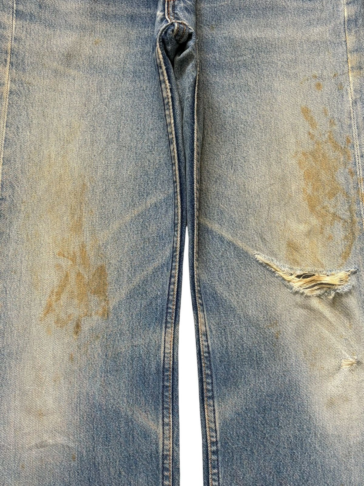 Levi's Vintage 90s Levis 501 Mud Wash Distressed Jeans Size US 29 - 3 Thumbnail