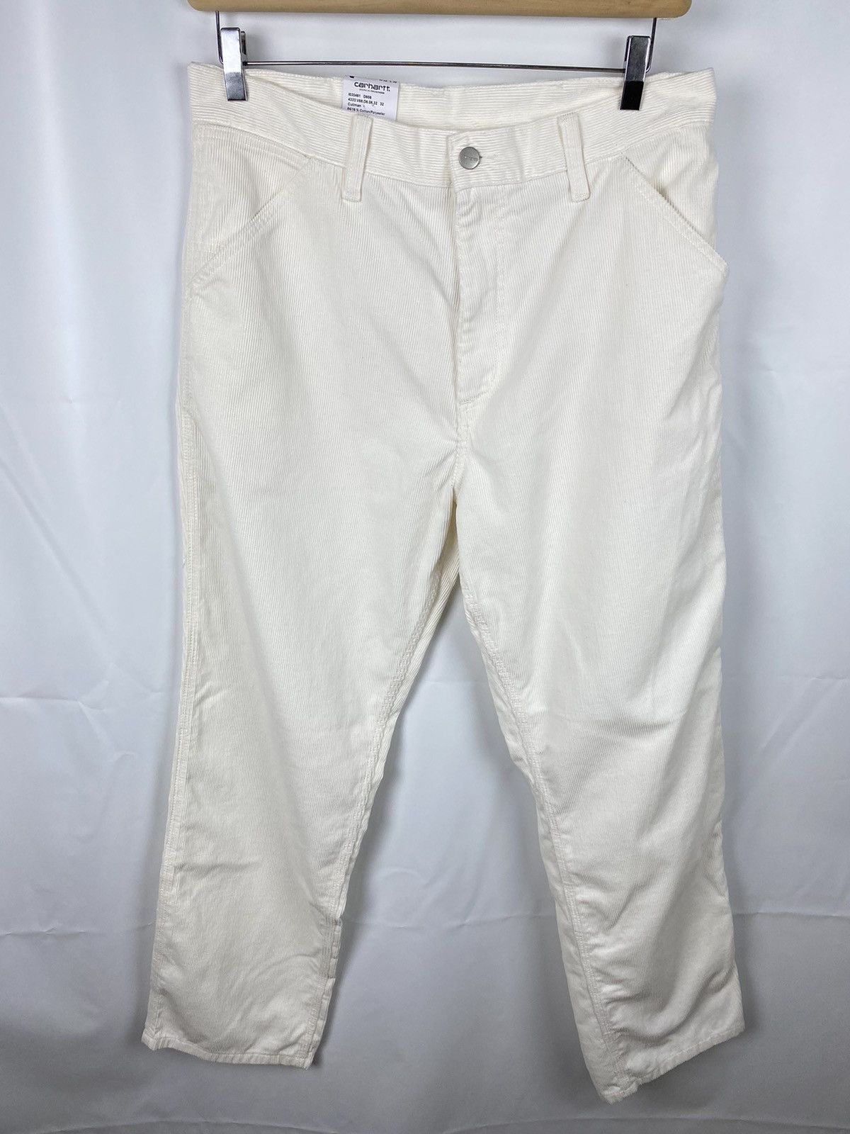 Carhartt Wip Simple Pants Corduroy White size 32 x 32