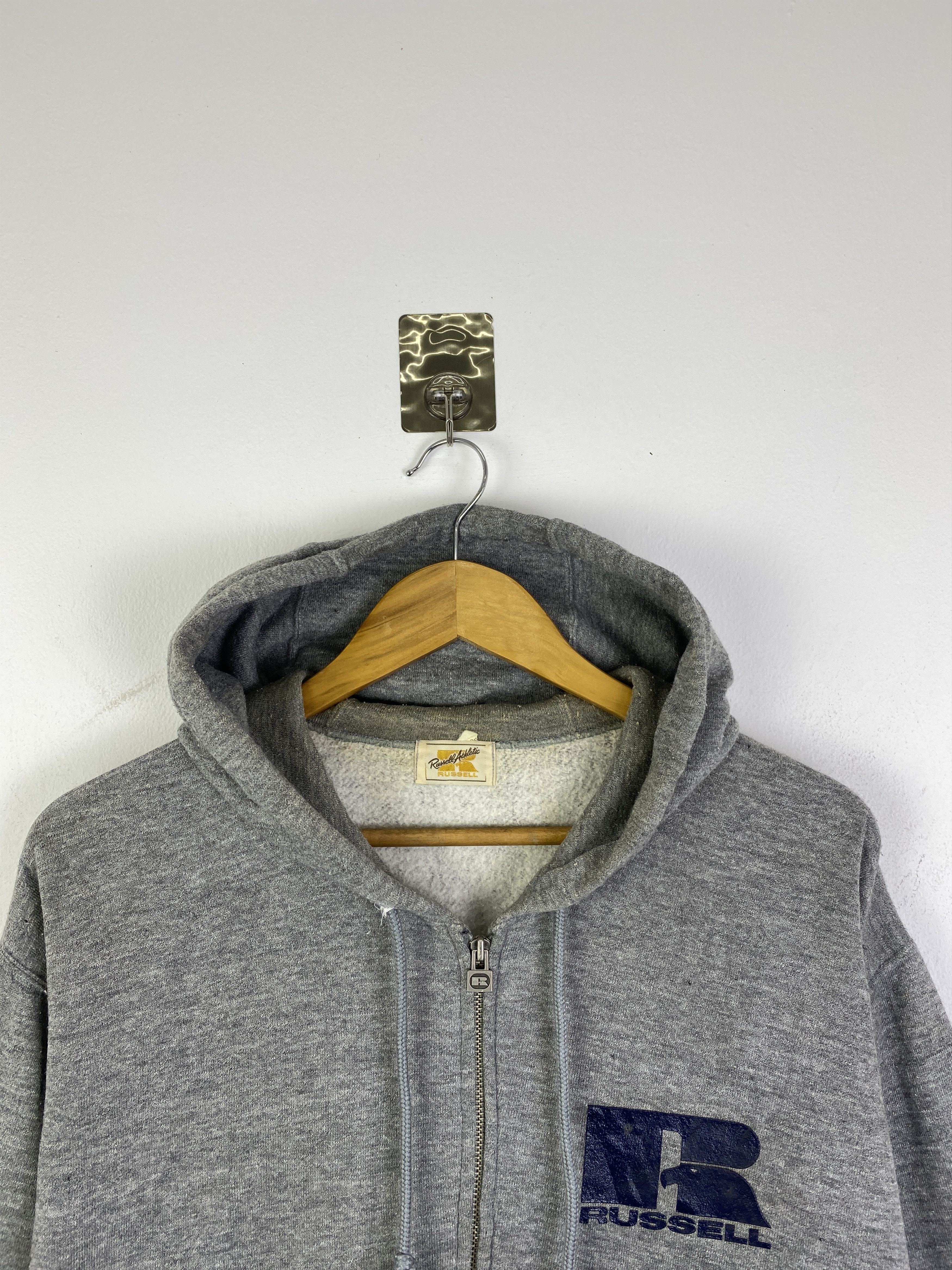 Russell Athletic Vintage 70s Russell Zipper Up Jumper Hoodie SH0273 Size US L / EU 52-54 / 3 - 2 Thumbnail