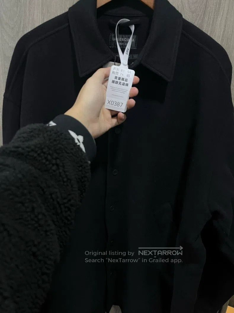 Balenciaga Balenciaga Wool Snap-Up Oversized Coat Size US S / EU 44-46 / 1 - 8 Thumbnail