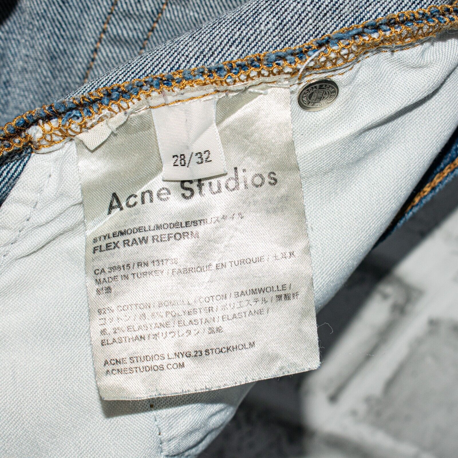 Acne Studios Acne Studios Women's Flex Raw Reform Denim Jeans Blue Size 28" / US 6 / IT 42 - 6 Thumbnail