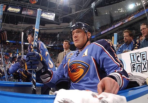 NHL Atlanta Thrashers 2000s Rbk Premier jersey blue NHL vintage Size US L / EU 52-54 / 3 - 5 Thumbnail
