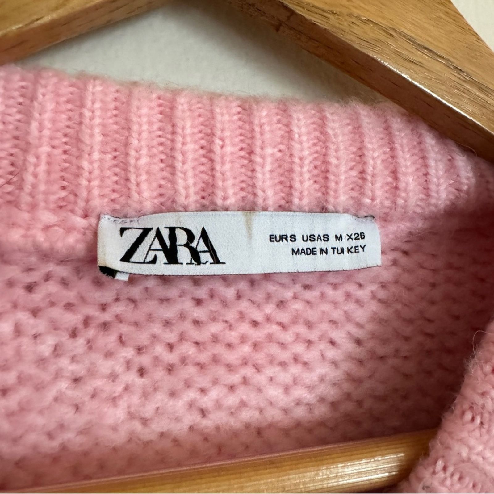 Zara Zara Knit Jacquard Oversized Sweater Pink Blue Size M Size M / US 6-8 / IT 42-44 - 3 Thumbnail