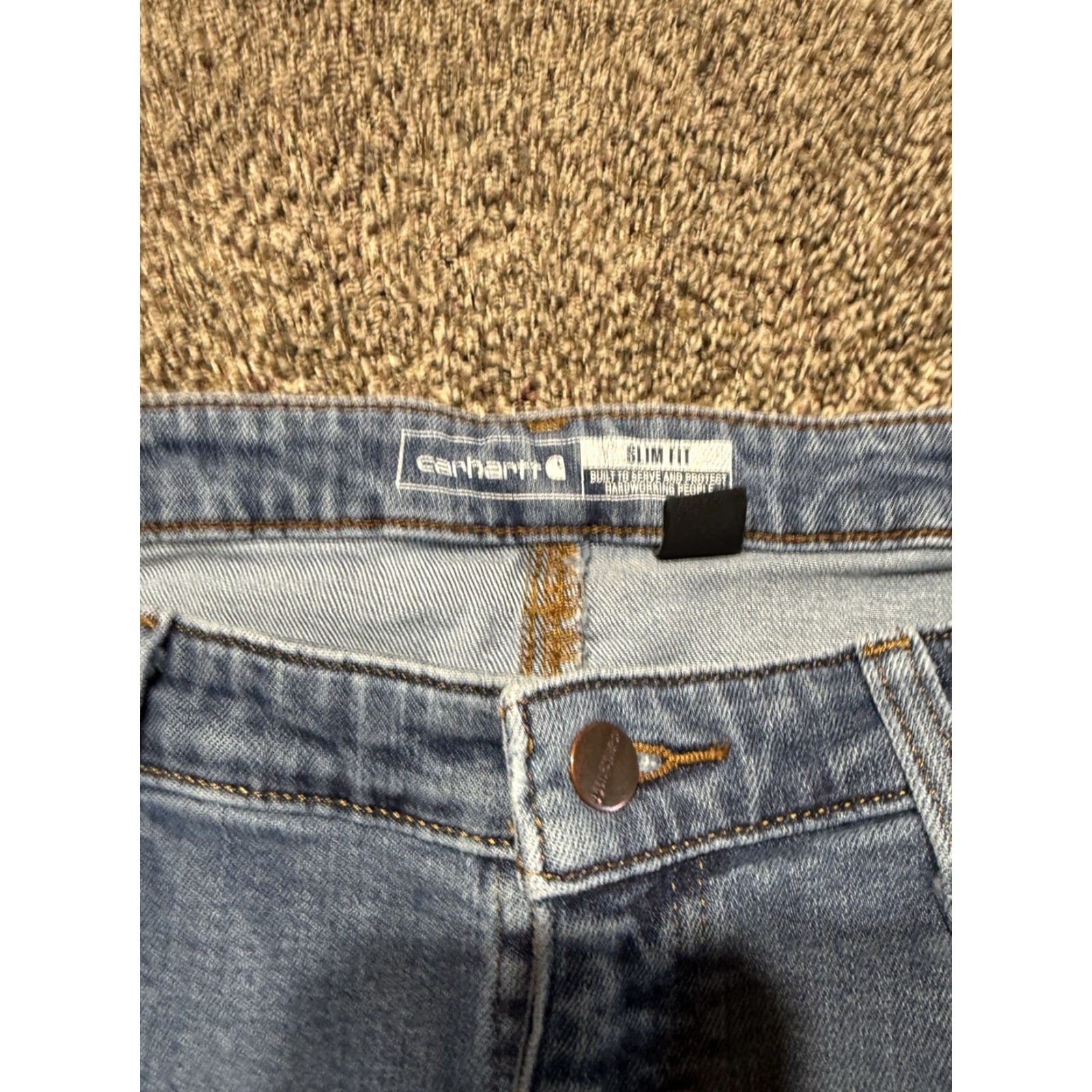 Carhartt Carhartt Slim Fit Jeans Women 18T Blue Denim High Rise 5-Pocket Design 30 Inseam Regular 18 Tall Size 40" / US 18 - 3 Thumbnail
