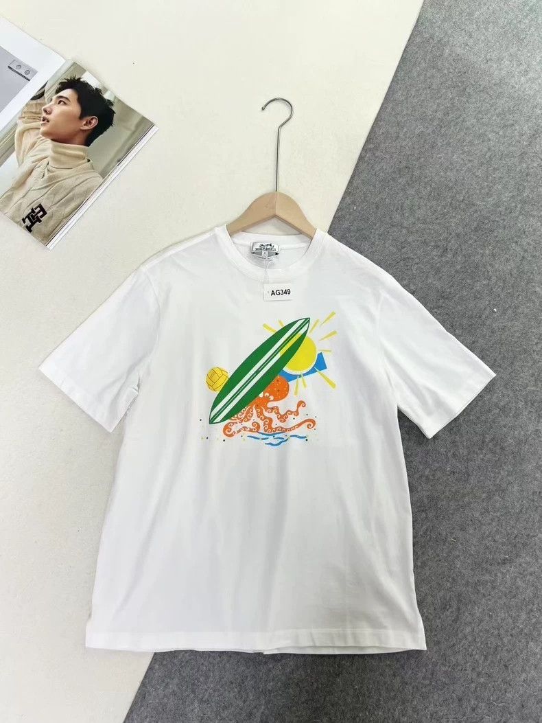Hermes Hermes Cotton Printed Short Sleeve T-shirt - dmc Size US S / EU 44-46 / 1 - 1 Thumbnail