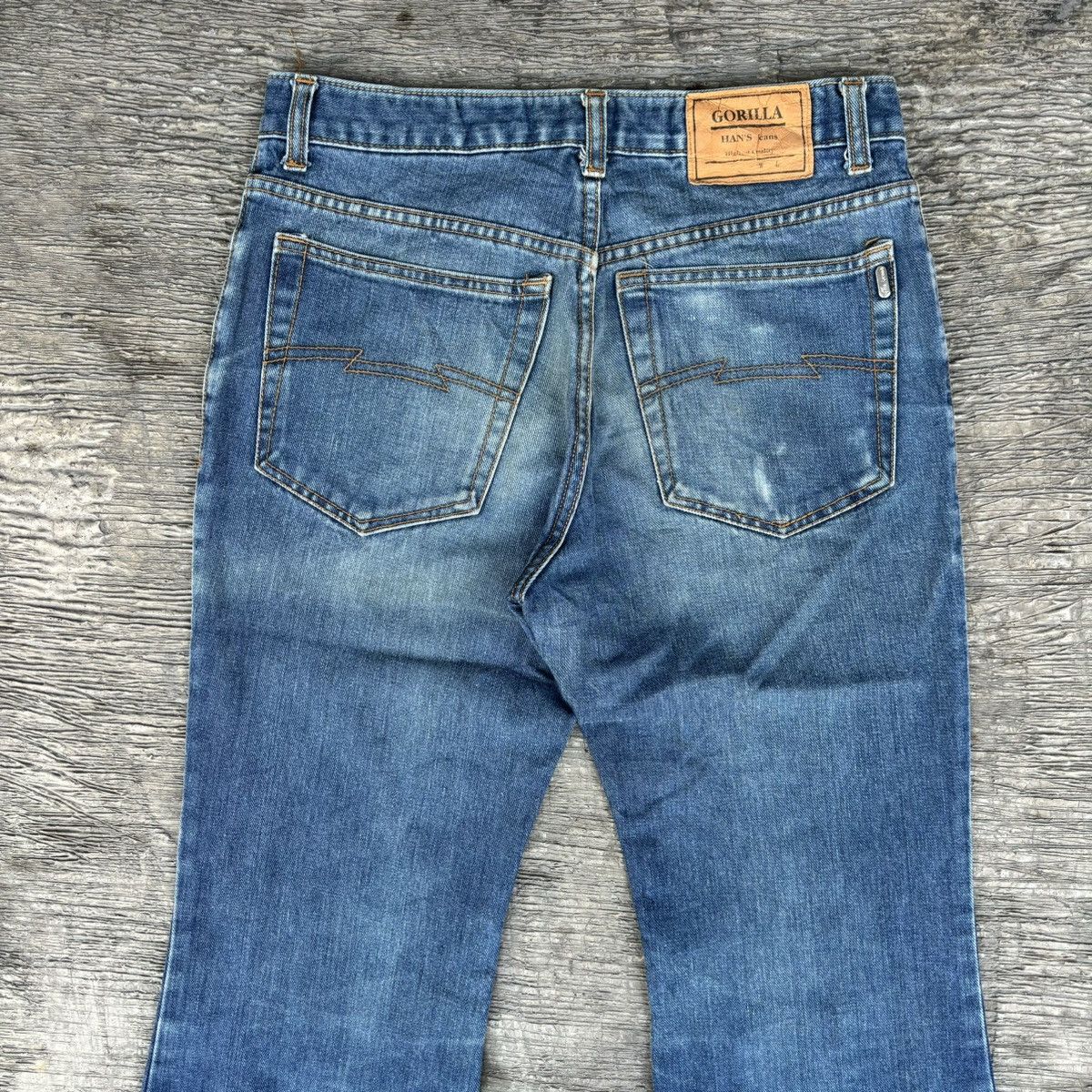 If Six Was Nine × Japanese Brand × Le Grande Bleu (L.G.B.) Gorrila Flare vintage blue seawash bootcut jeans Size US 30 / EU 46 - 6 Thumbnail