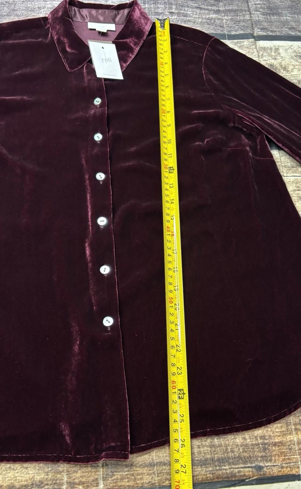 Other J Jill Top Womens Small Petite Velour Velvet Silk Blend Size S / US 4 / IT 40 - 8 Thumbnail