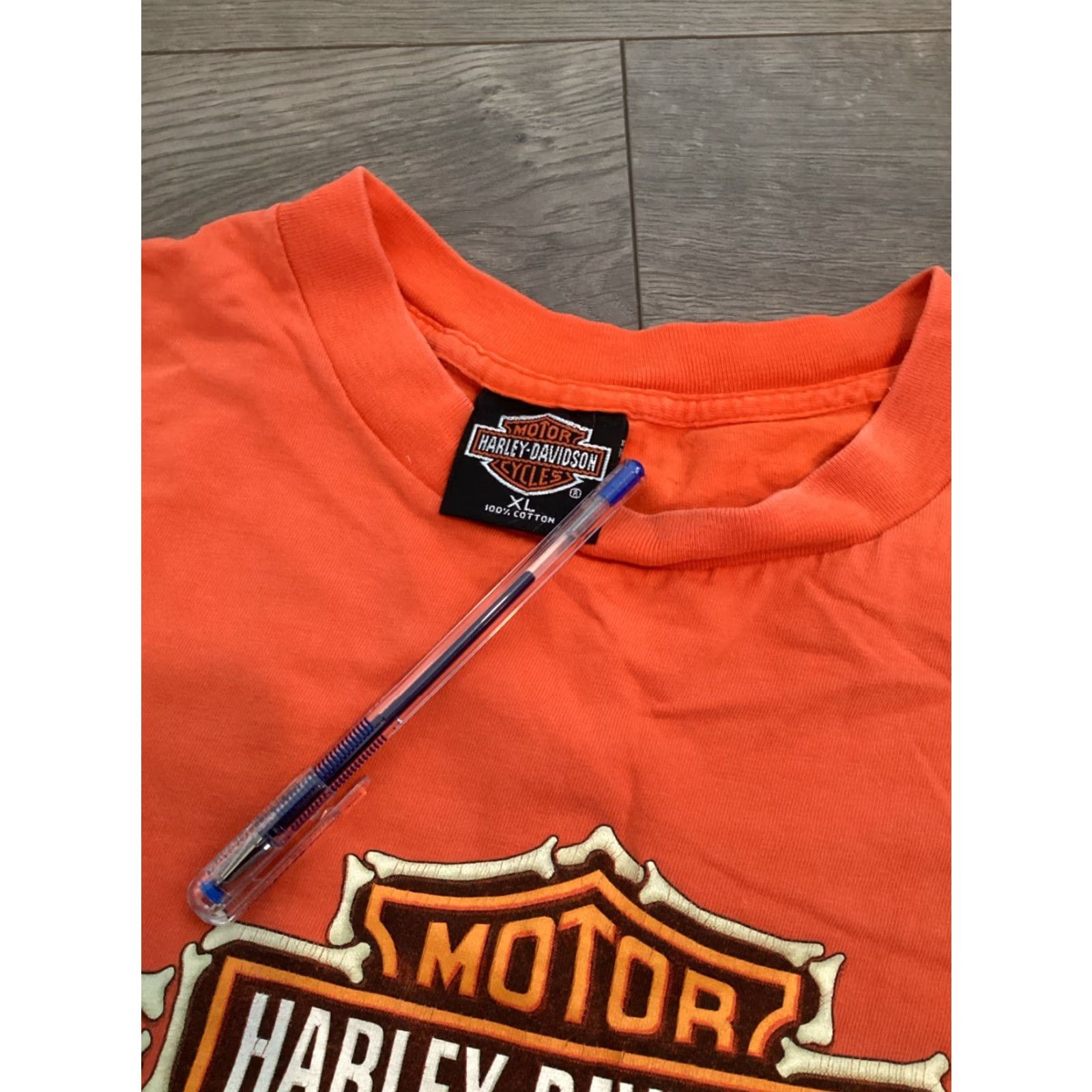 Harley Davidson VINTAGE Harley-Davidson Shirt XL Orange Motorcycle Mens Size US XL / EU 56 / 4 - 5 Thumbnail
