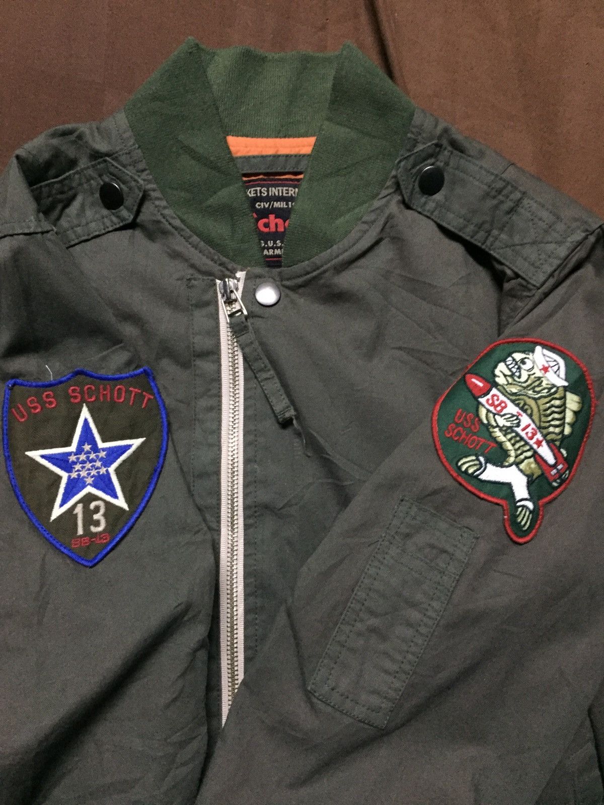 Schott Schott NYC Intermediate Bomber Jacket Size US XS / EU 42 / 0 - 2 Thumbnail
