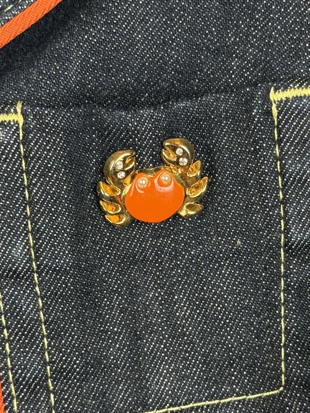 Dsquared2 Vintage Dsquared2 SS2005 Runway Crab Denim Jacket Size 40 Size S / US 4 / IT 40 - 4 Thumbnail