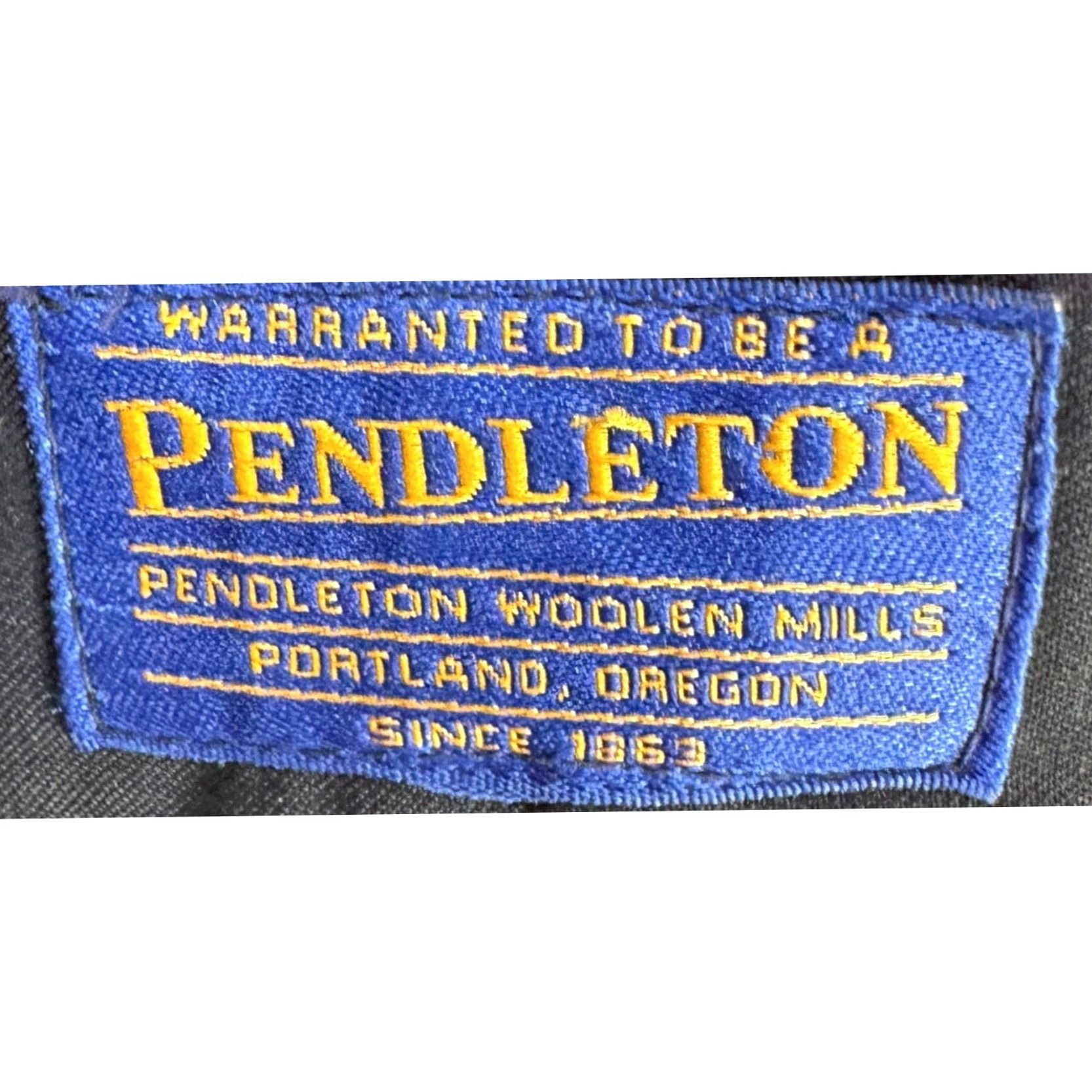 Pendleton Pendleton Wool Blend Blazer Sport Coat Mens 44R Navy Blue 2 Button Long Sleeve Gray Notch Lapel Business Formal Jacket Size US XXL / EU 58 / 5 - 4 Thumbnail