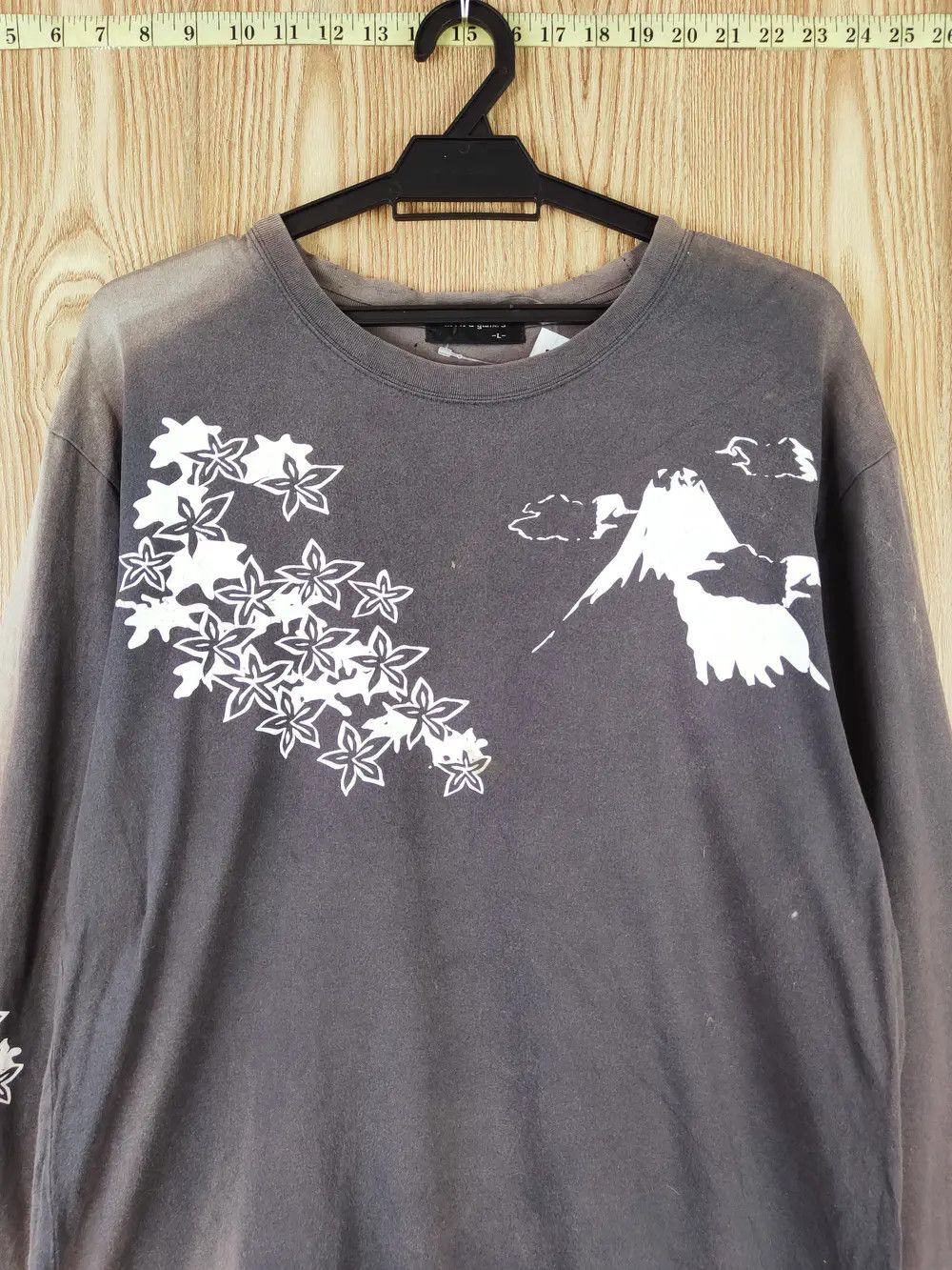 Vintage Mind Games Dark Gray Faded Long Sleeve T-shirts #W591 Size US L / EU 52-54 / 3 - 9 Thumbnail