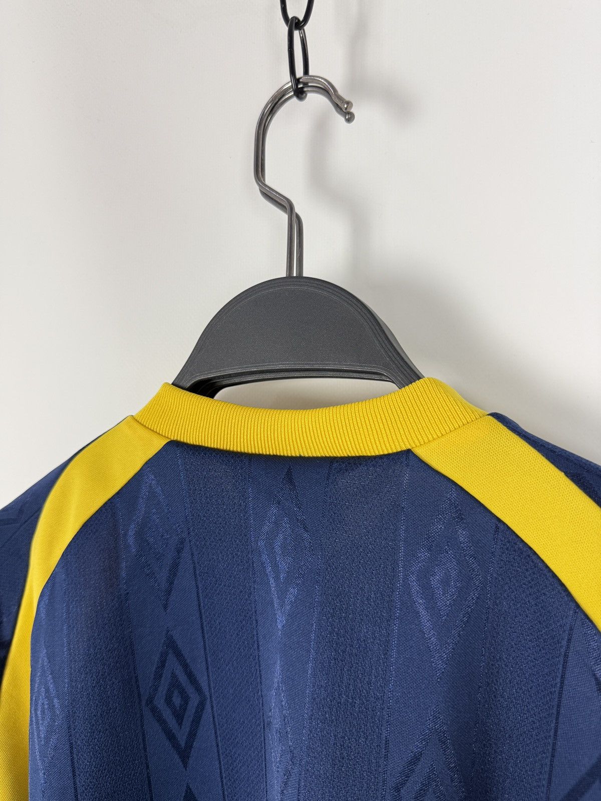 Umbro 1990s Vintage Umbro Big Logo Monogram Two Tone Jersey S Size US S / EU 44-46 / 1 - 6 Thumbnail