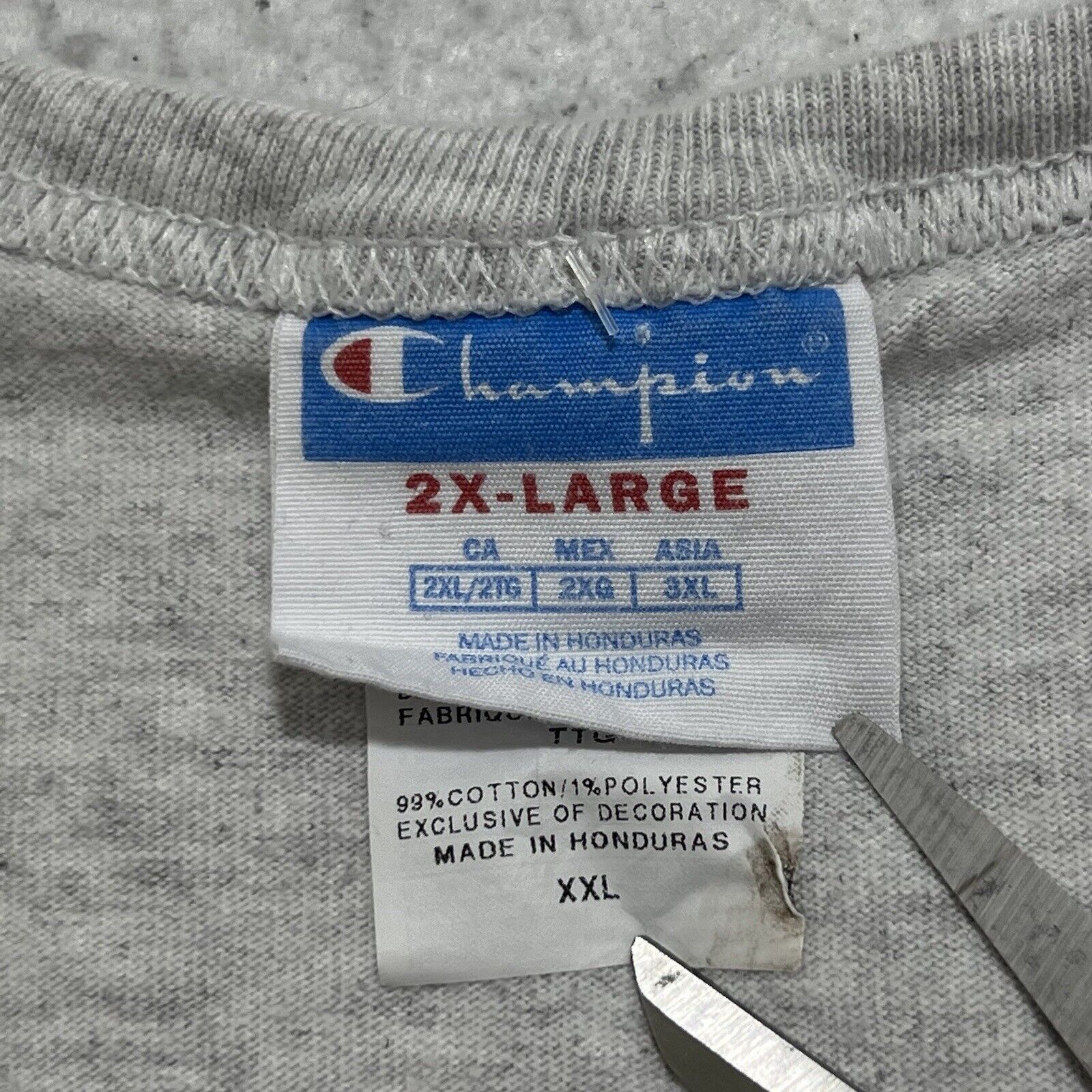 Champion Champion Heavyweight Short Sleeve T Shirt Big Logo Gray Size US XXL / EU 58 / 5 - 3 Thumbnail