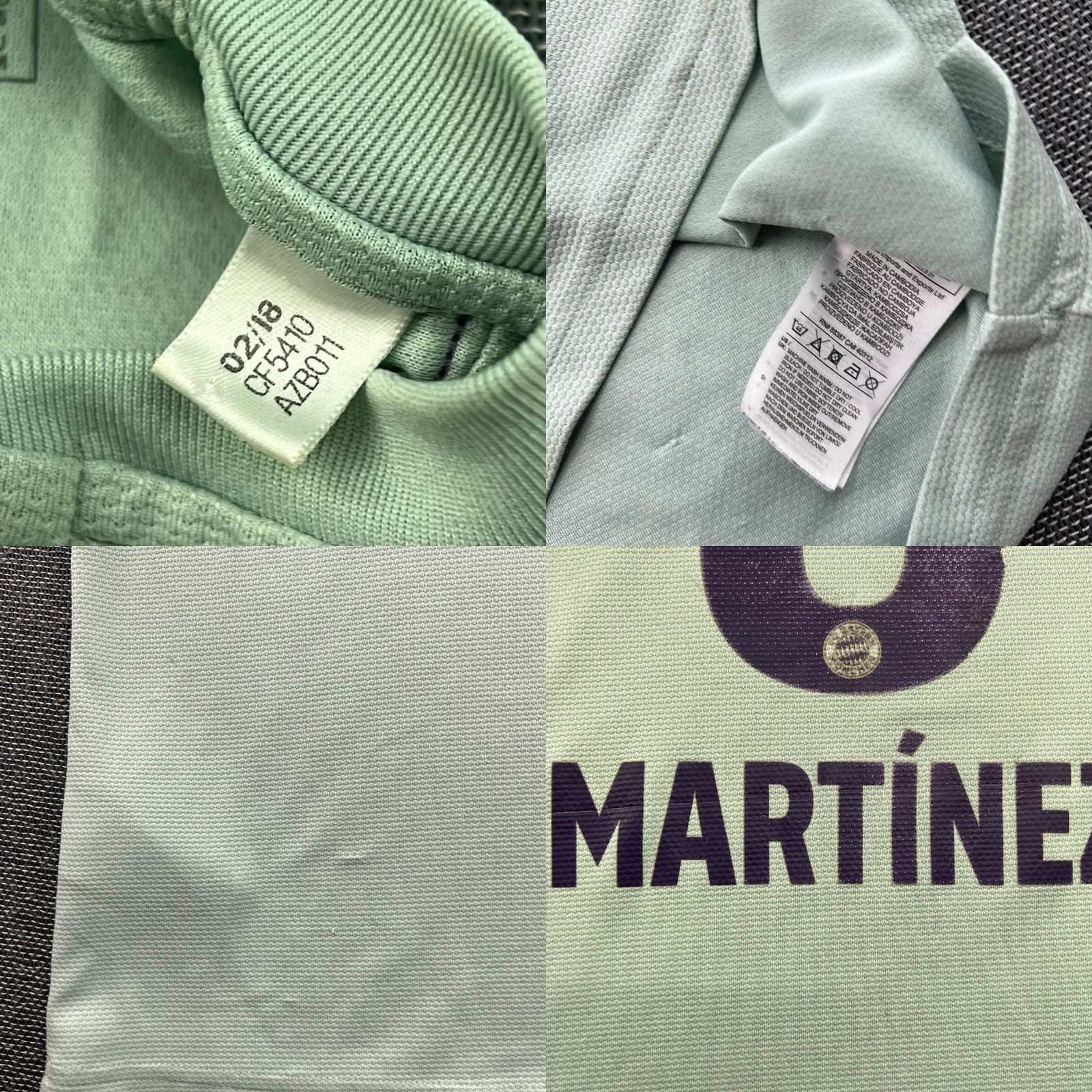 Adidas adidas Bayern Munich 2018 2019 Away Javi Martinez Football Jersey Small Shirt Men S Green Jersey, Moisture Wicking, Quick Dry, Regular Fit Size US S / EU 44-46 / 1 - 9 Thumbnail
