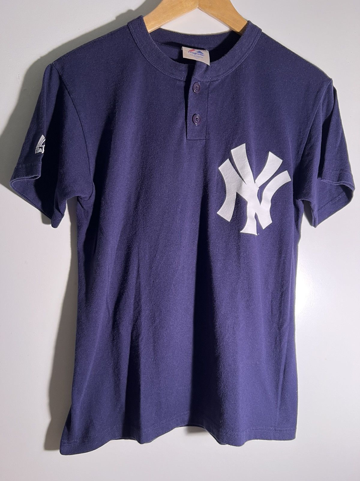 Vintage 90’s 2000’s Y2K VTG Vintage Majestic New York Yankees Shirt Size US M / EU 48-50 / 2 - 1 Thumbnail