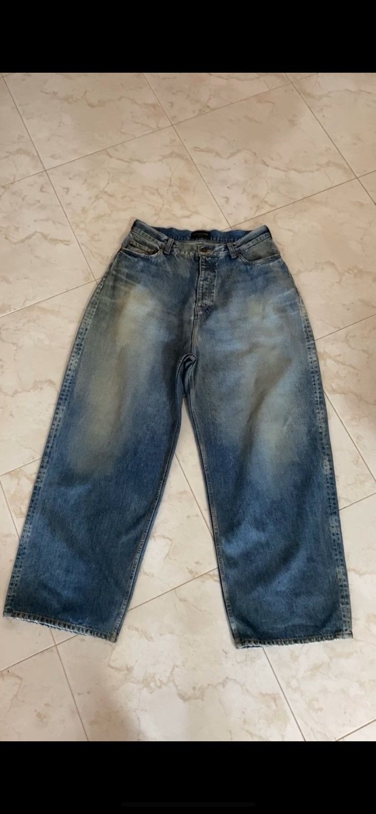 Balenciaga Balenciaga Waxed baggy jean Size US 34 / EU 50 - 1 Thumbnail