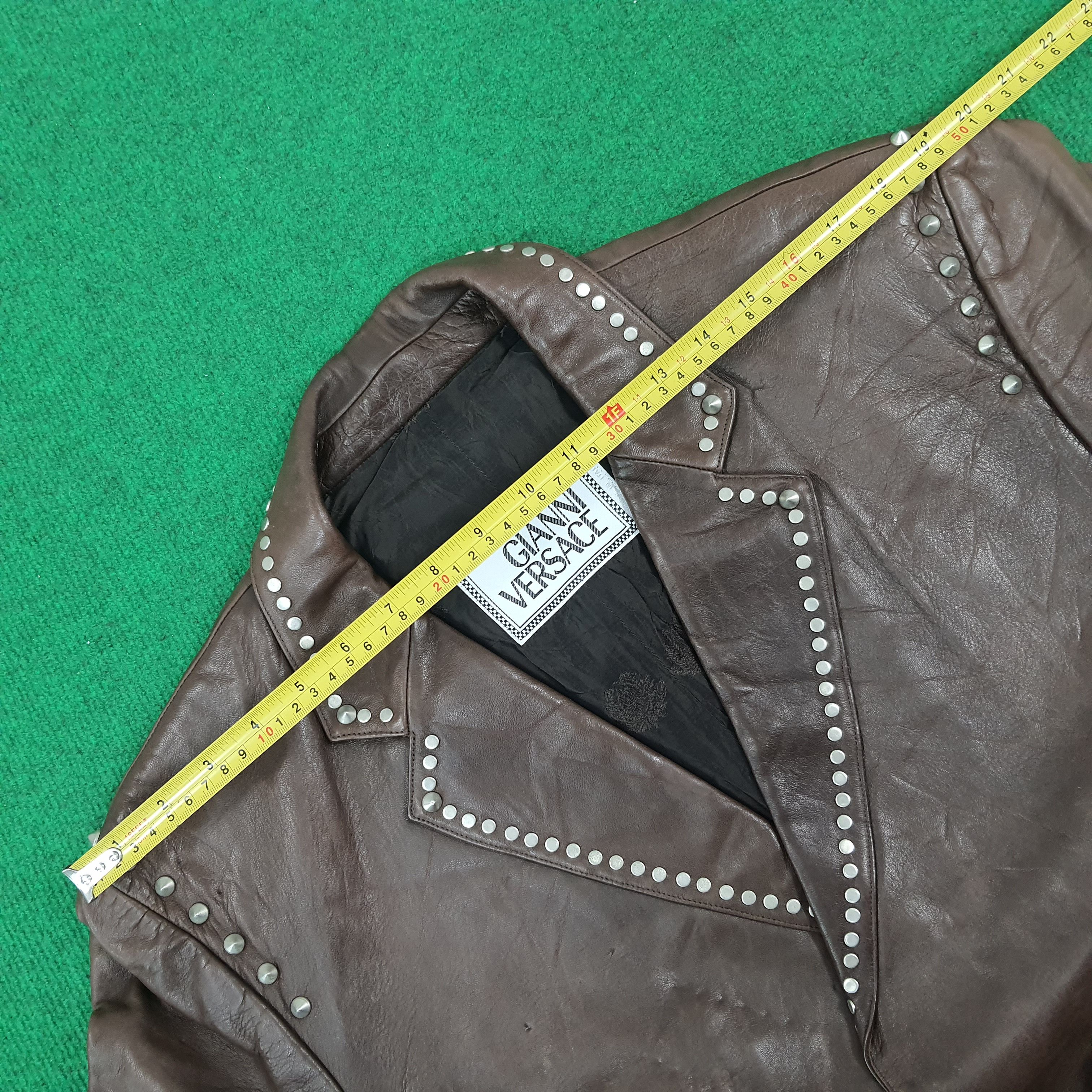 Versace × Vintage Vintage Gianni Versace Designer Luxury Leather Jacket Size US M / EU 48-50 / 2 - 10 Thumbnail