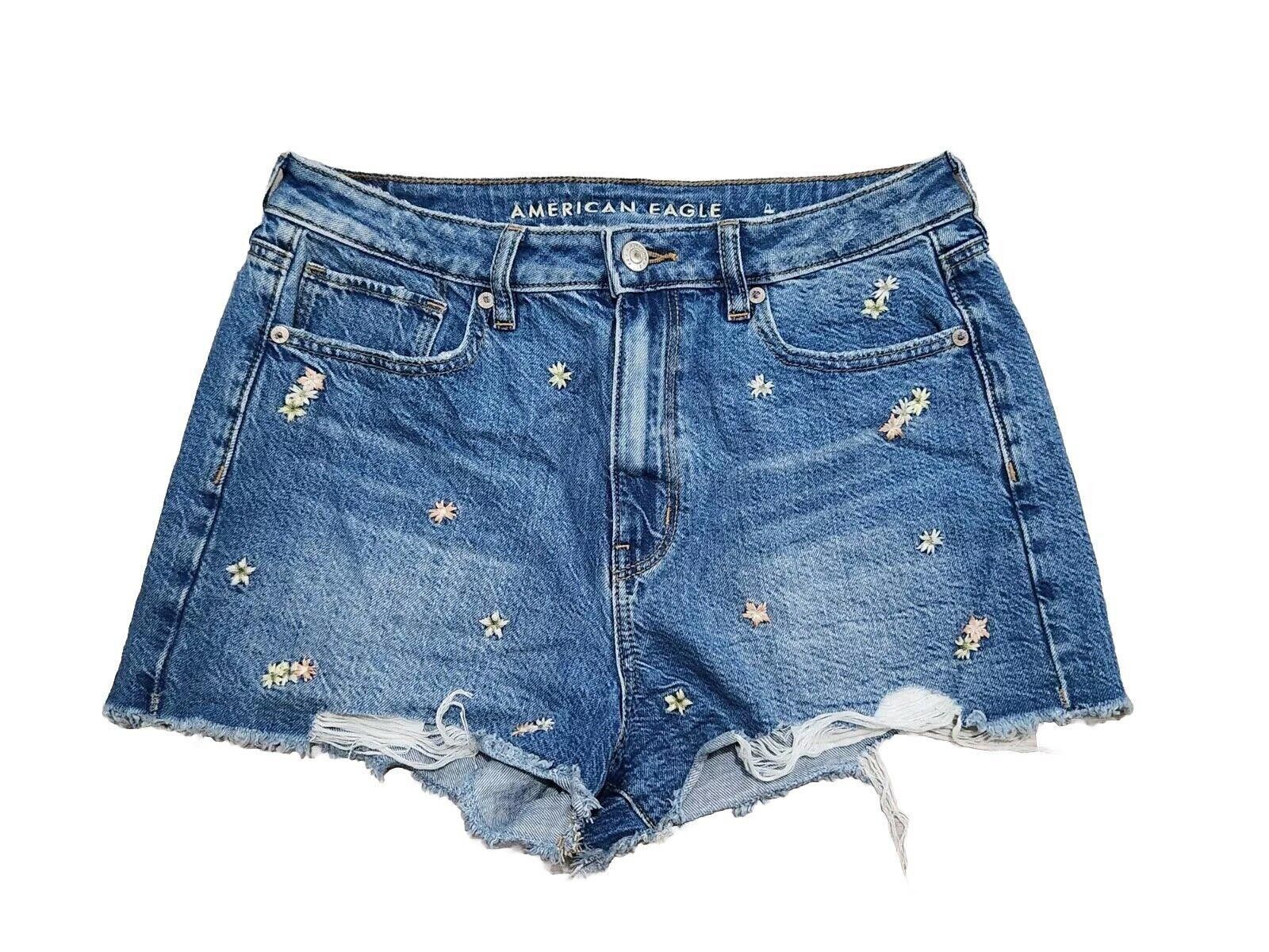 Designer American Eagle Mom Shorts Size 8 Floral Embroidered boho Size 30" / US 8 / IT 44 - 1 Thumbnail