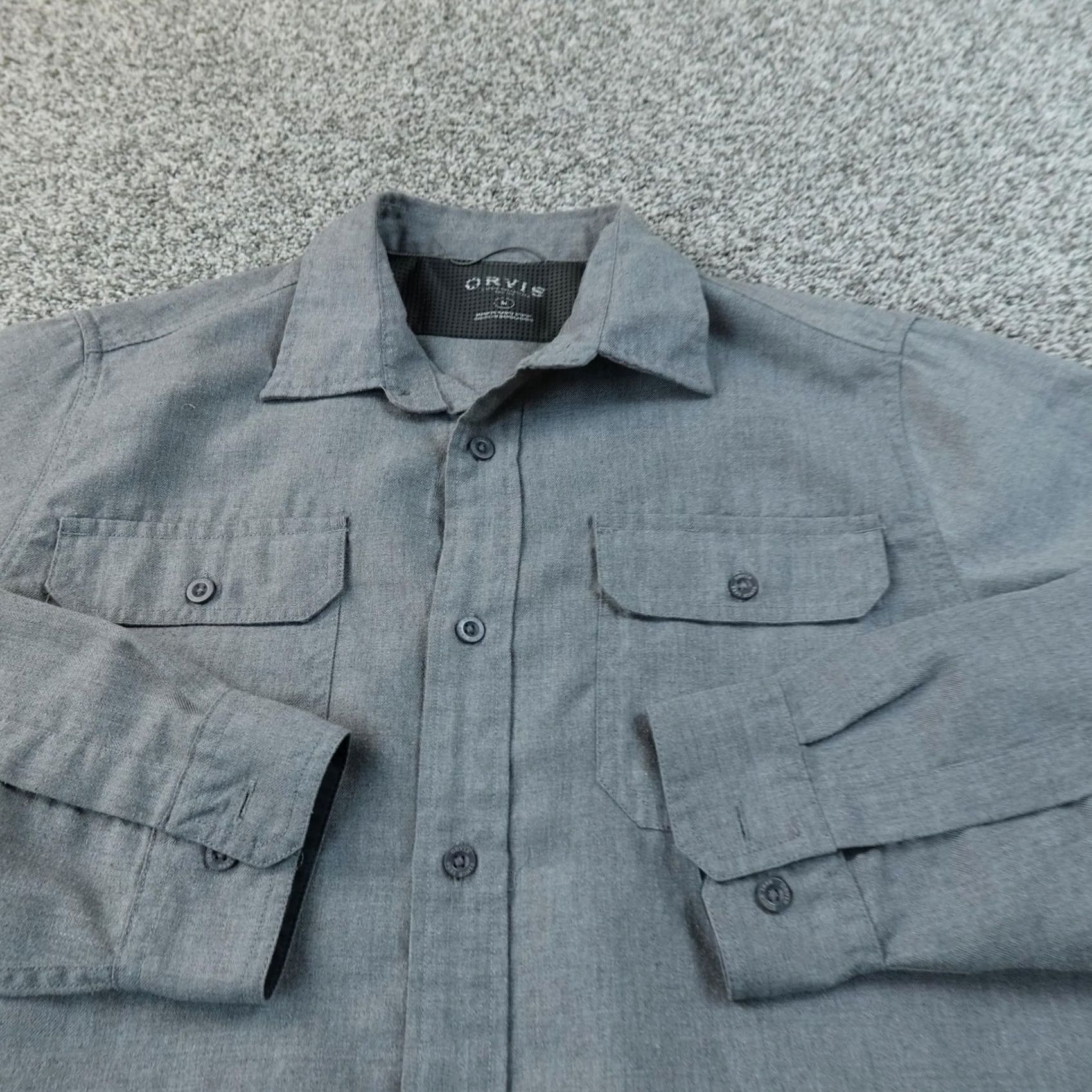 Orvis Orvis Shirt Mens M Gray Performance Button Up Long Sleeve Outdoor Work Hiking Size US M / EU 48-50 / 2 - 3 Thumbnail