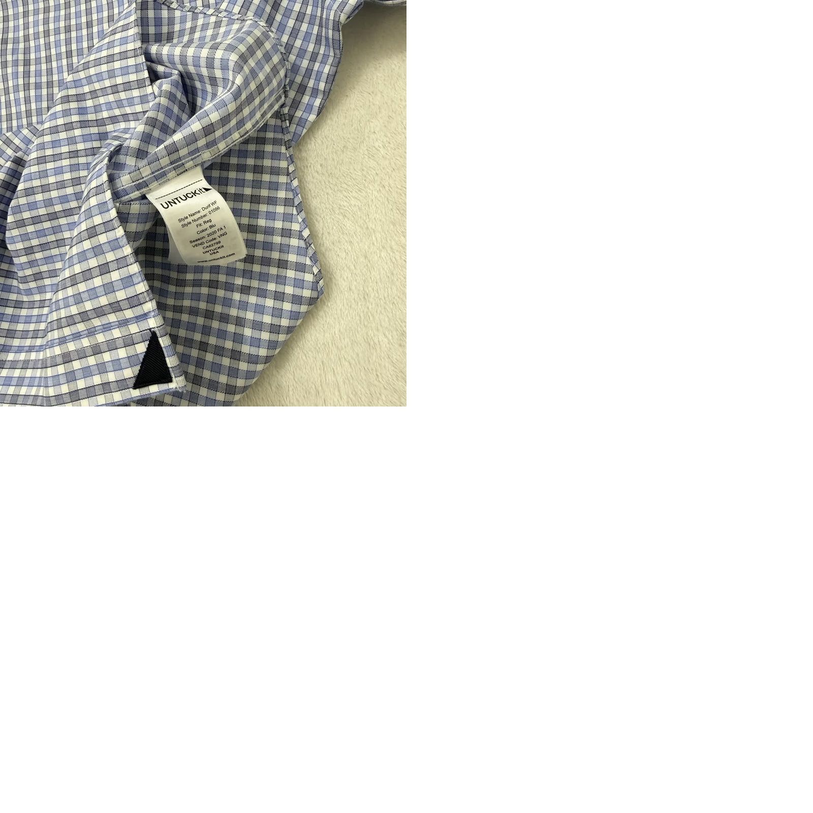 UNTUCKit UNTUCKit Shirt Mens 3XL Blue Check Wrinkle Free Button Up Long Sleeve Cotton Shirt Mens 3XL Blue Check Wrinkle Resistant Button-Up Collared Size US XXL / EU 58 / 5 - 10 Thumbnail
