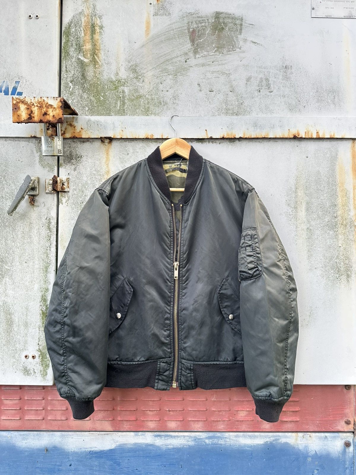 Vintage 🪖Vintage Faded MA-1 Man Intermediate Bomber Jacket Size US M / EU 48-50 / 2 - 1 Thumbnail