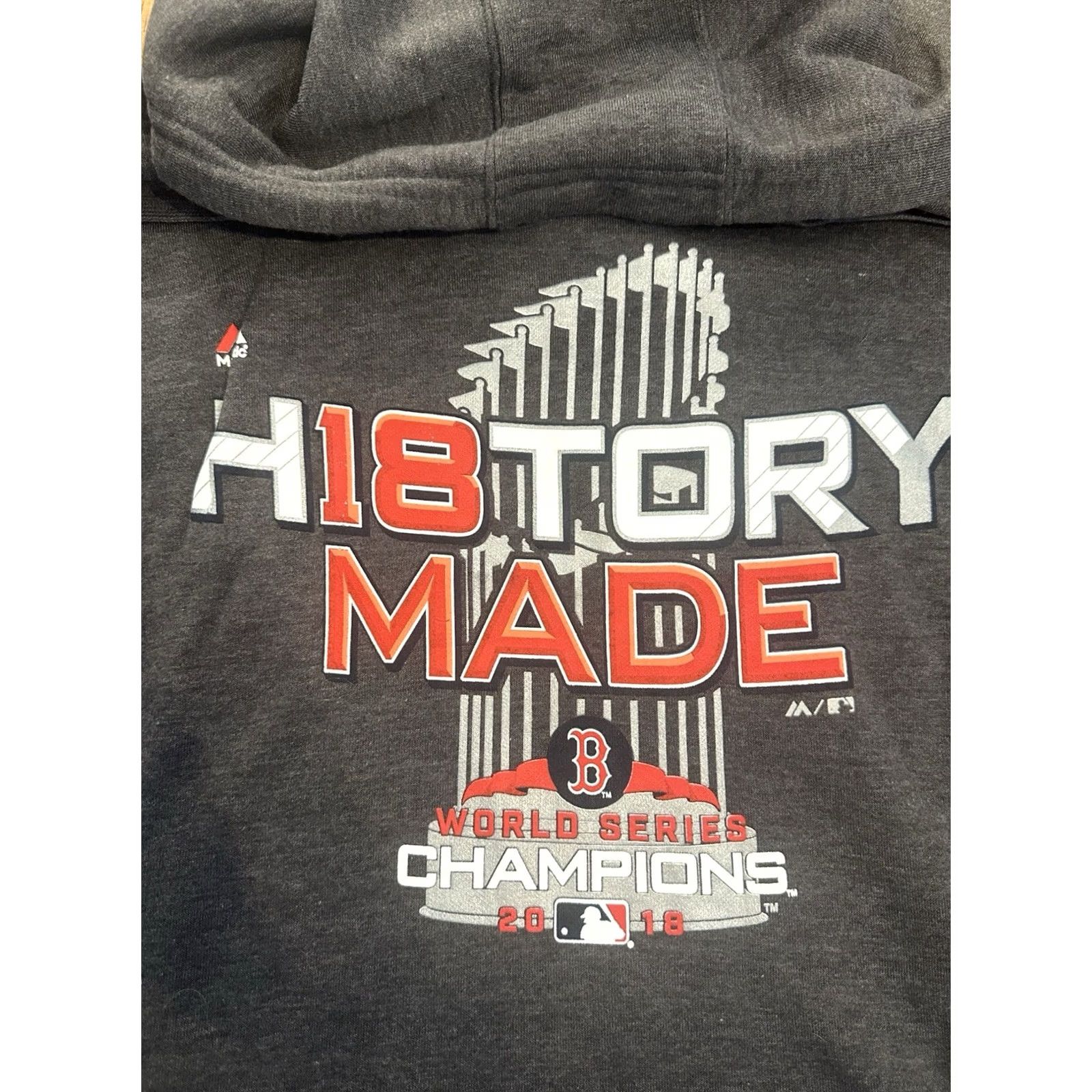 Vintage Majestic Boston Red Sox Hoodie Sweatshirt XLT 2018 World Series History Made Size US XL / EU 56 / 4 - 2 Thumbnail