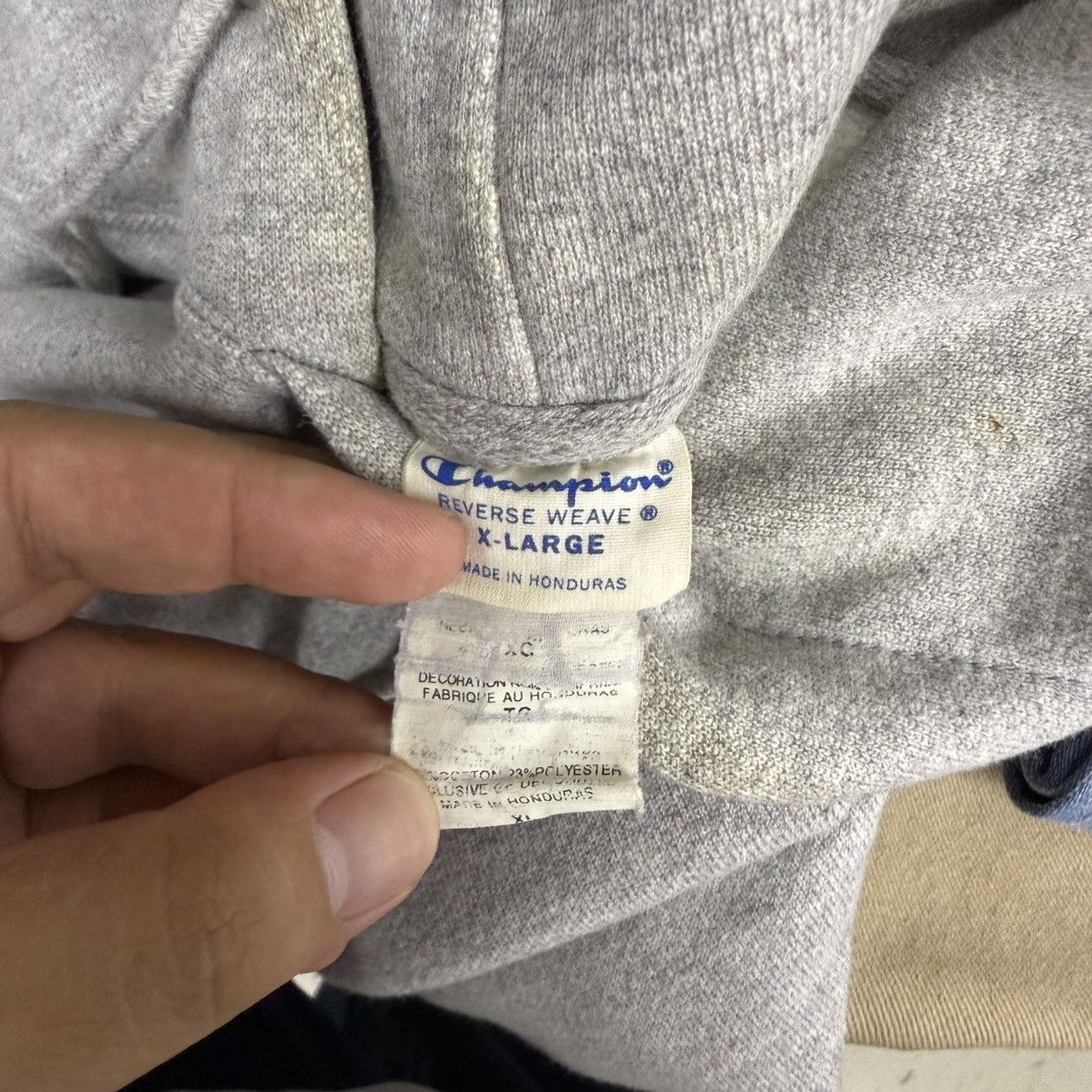 Champion Vintage Champion Reverse Weave Hoodie 80s Blank Triangle 👁️ Size US XL / EU 56 / 4 - 7 Thumbnail