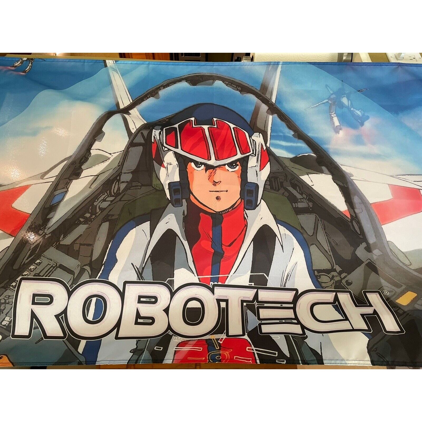 Other ROBOTECH / MACROSS SAGA 5ft Flag RICK HUNTER VERITECH Poster Size ONE SIZE - 2 Thumbnail
