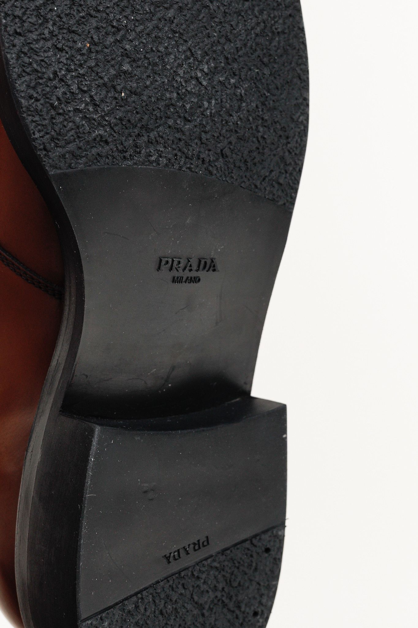 Prada Prada Bruciato Bright Calf Leather Round Toe Penny Loafers Size US 12 / EU 45 - 5 Thumbnail