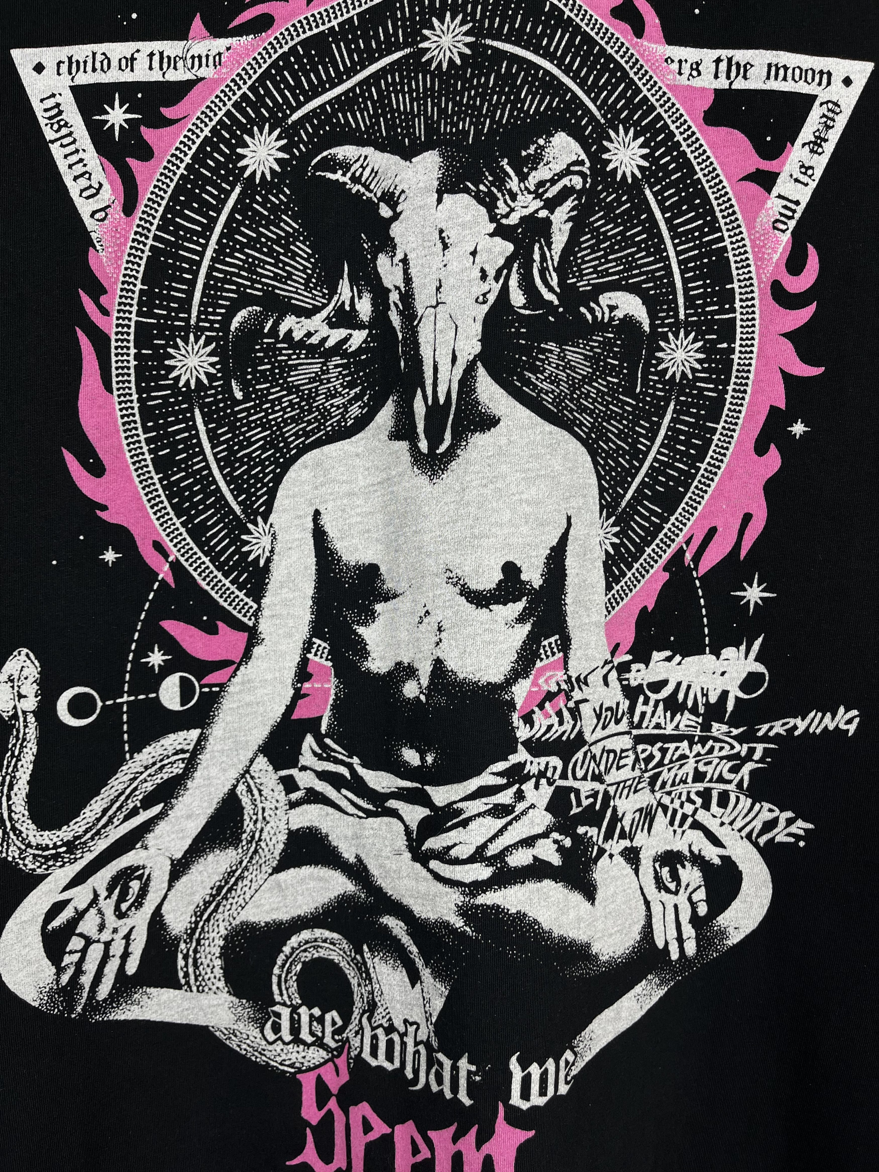 Killstar Killstar Meditate Pentagram Baphomet Gothic T Shirt Size XS / US 0-2 / IT 36-38 - 7 Thumbnail