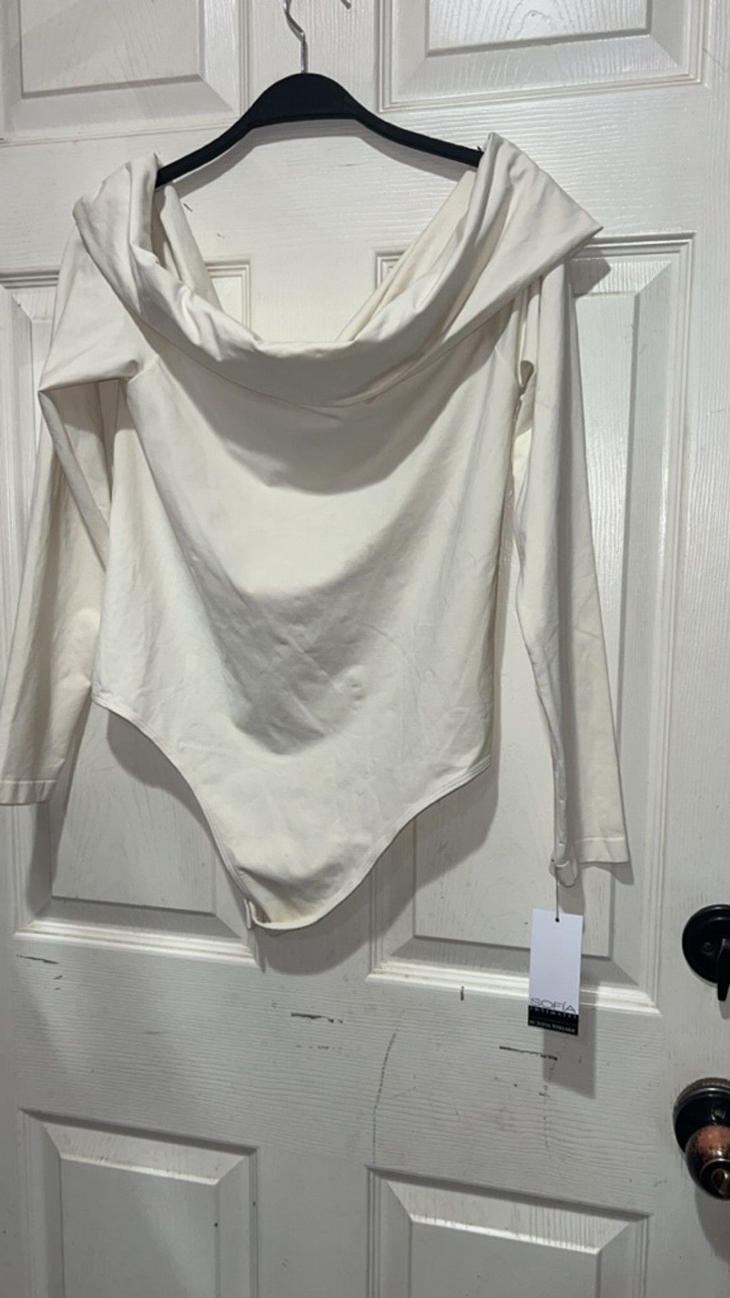 Other Sofia Vergara White Off Shoulder Bodysuit XXL Size XXL / US 16-18 / IT 52-54 - 2 Thumbnail