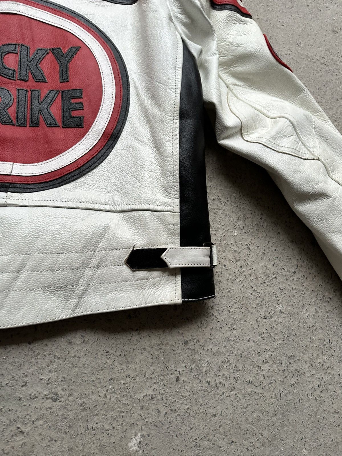 Lucky Brand Lucky Strike Exklusiv Arrow Leather Jacket S red white Size US S / EU 44-46 / 1 - 18 Thumbnail