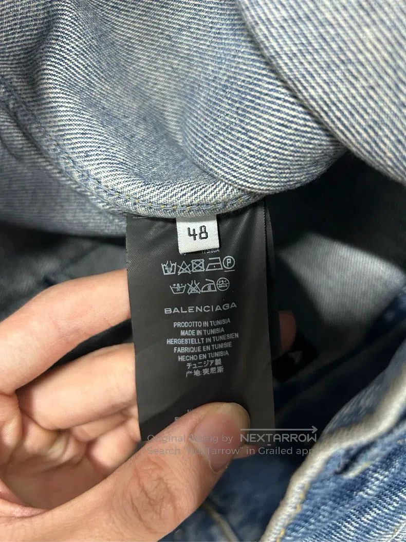 Balenciaga Balenciaga Coke Denim Jacket Distressed Style Size US M / EU 48-50 / 2 - 4 Thumbnail