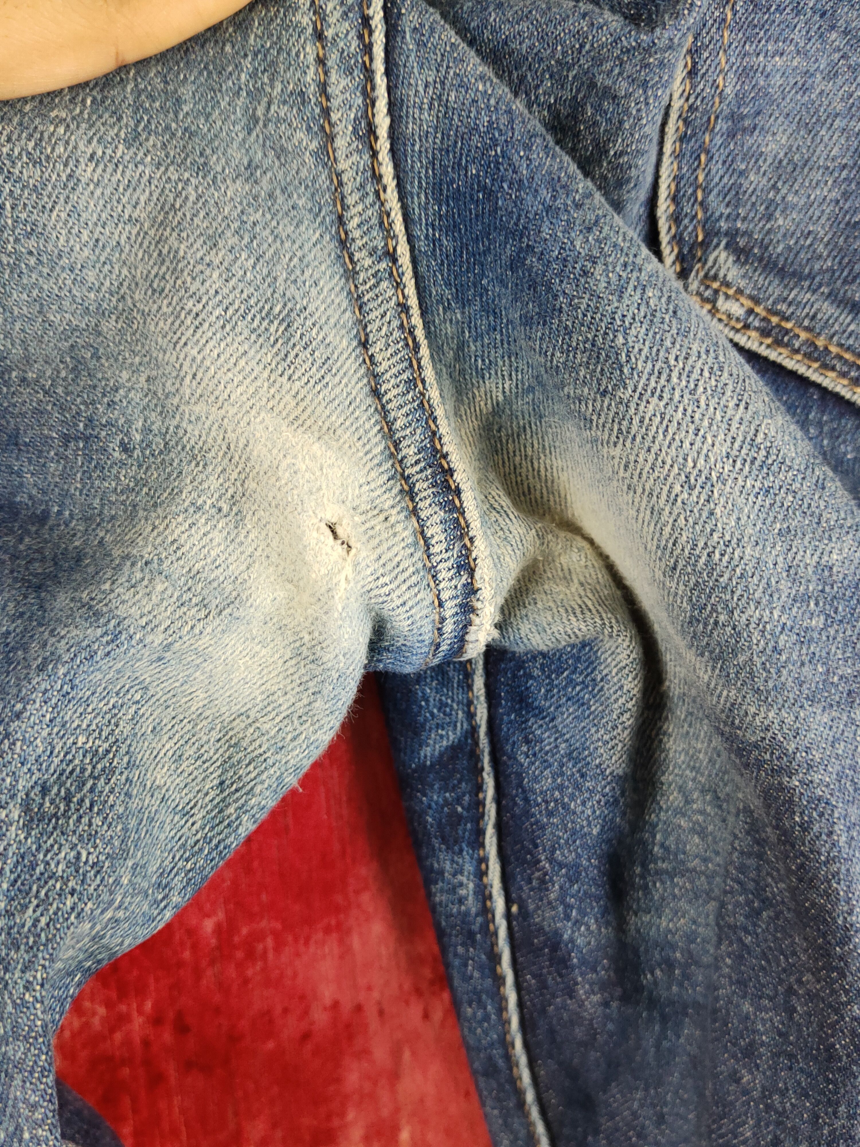 Japanese Brand Uniqlo Dark Blue Distressed Ripped Jeans #S1623 Size US 36 / EU 52 - 8 Thumbnail