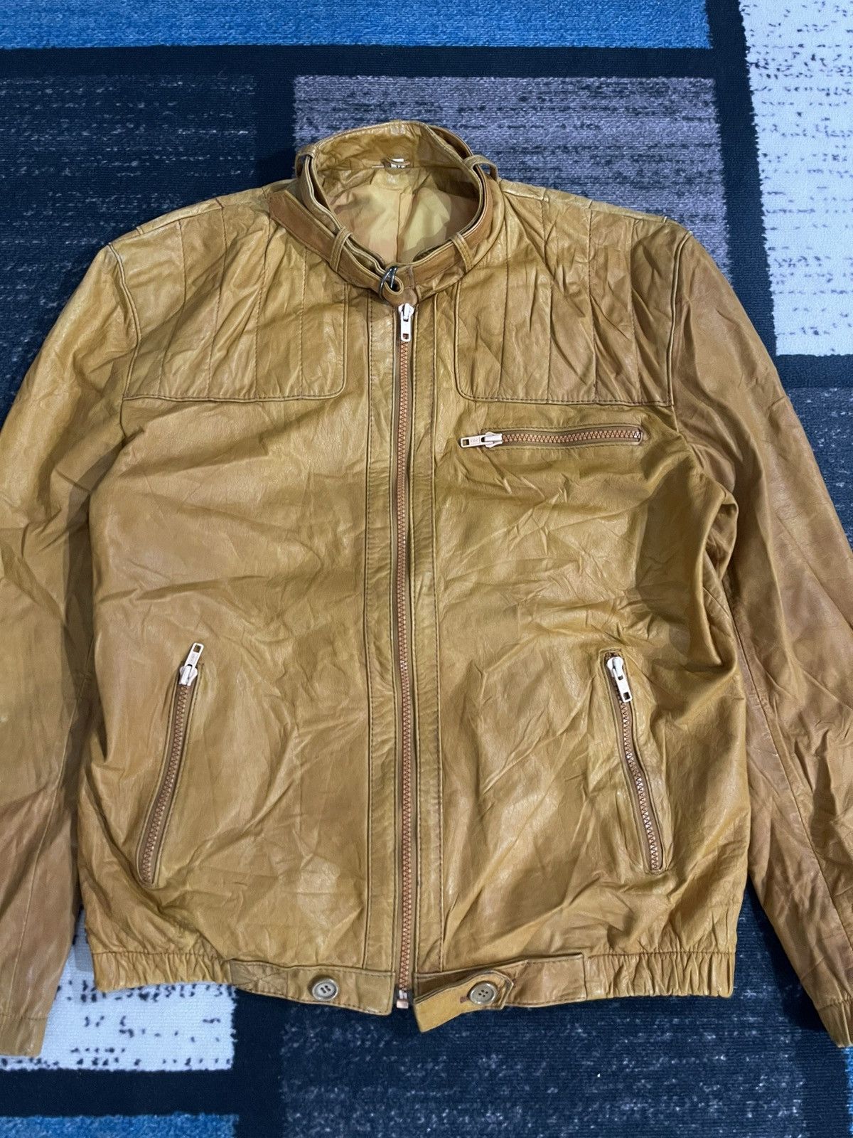 Vintage Vintage Unbrand Cow Leather Jacket Size US L / EU 52-54 / 3 - 5 Thumbnail